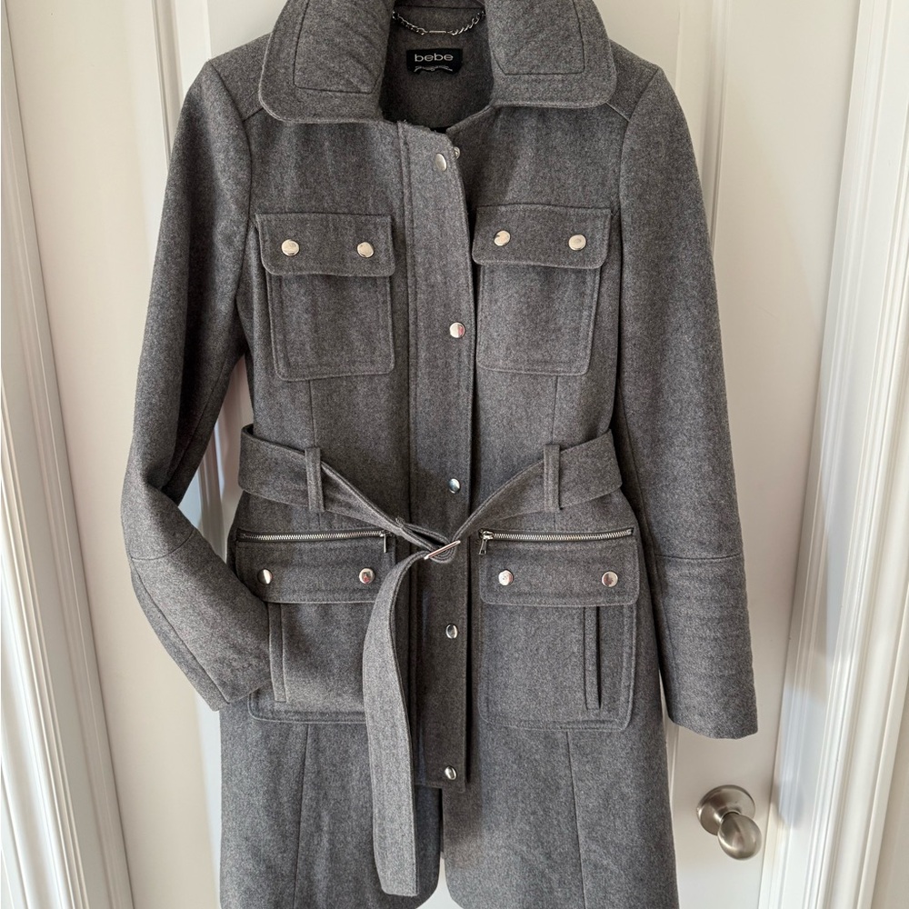 Bebe Women's Charcoal Utility Jacket